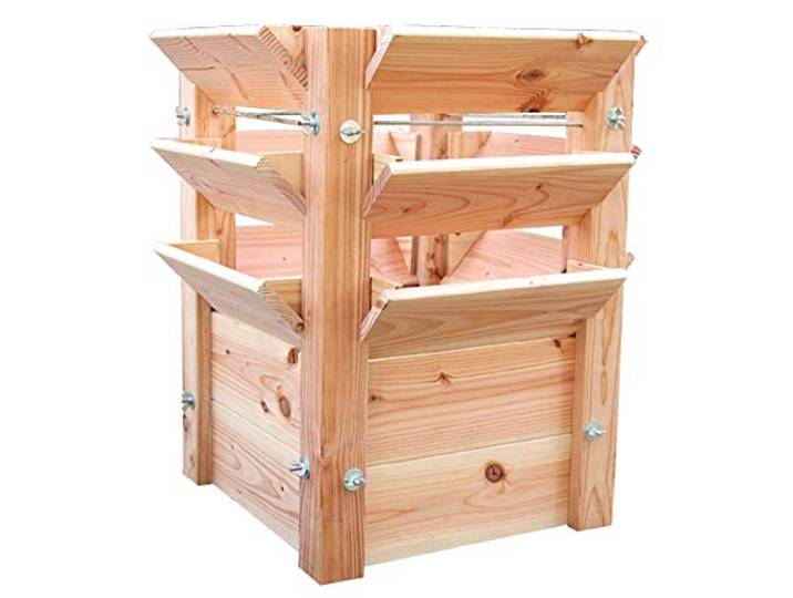 WESTMANN Premium Hochbeet aus Lärchenholz Natur 66x66x73 cm Kräuterbeet Holzhochbeet zum Bepflanzen von Gemüse & Kräutern