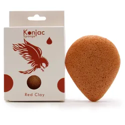 Teardrop Konjac Sponge - Red Clay - Rejuvenating