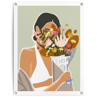 Poster REINDERS "Blumenstrauß", bunt (farbe bild(er): bunt), B:60cm H:80cm T:0,1cm, Leinwand, Bilder, Poster, Outdoor für Garten oder Balkon