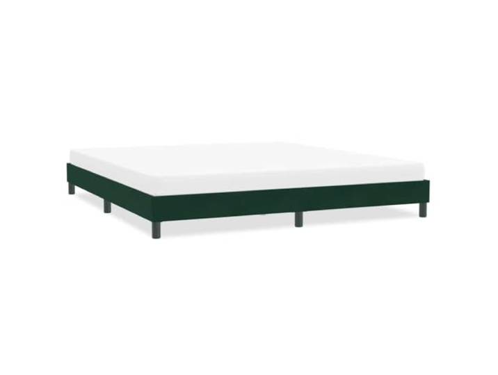Samtbezug mit Lattenrost Schlafzimmer Bettgestell 200x220 cm Dunkelgrün Bettgestell ohne Matratze Dunkelgrün Samt 200x220 cm mit Lattenrost Stabile Beine Boxspringbett Optik Schlafzimmer Möbel