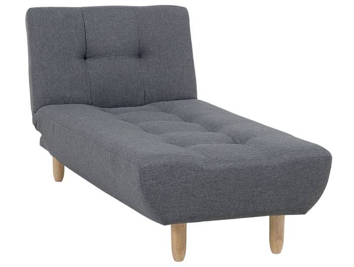 Chaise longue tissu gris