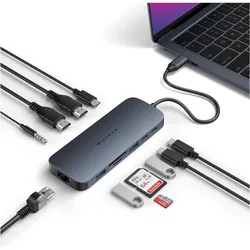 Hyper HyperDrive Next (USB-C, 11 Ports), Dockingstation + USB Hub, Schwarz, Blau