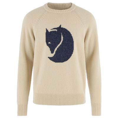 Fjällräven - Logo Knit Sweater - Wollpullover Gr S beige