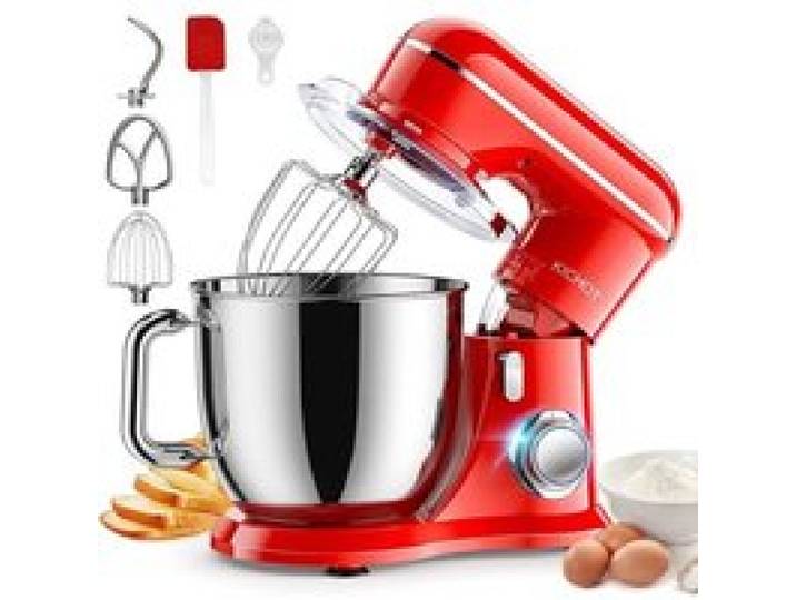 Robot Pâtissier - KICHOT - SM-1533 - 4 5L - 1300W - 10 Vitesses - Acier Inoxydable Rouge