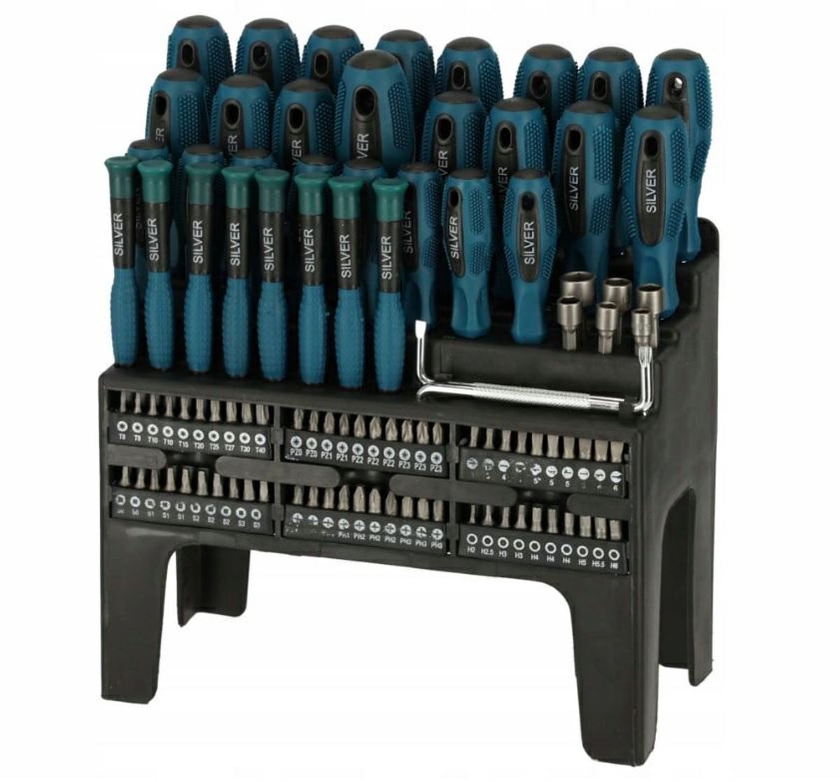 Silver Schroevendraaierset - 100 Delig - Ergonomisch en Magnetisch