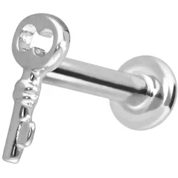 14 Karat Gold Labret mit Push Fit SCHLÜSSEL