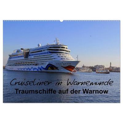 Cruiseliner in Warnemünde (Wandkalender 2027 DIN A2 quer), CALVENDO Monatskalender