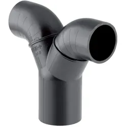 Geberit Pe Doppelanschlussbogen 363472161 DN 56/50, 90Grad, PE-HD, für Manschette