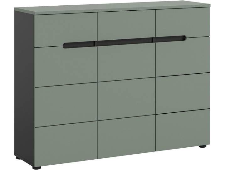 Schoenenkast Canu Xonox - Chipboard - 120x94x37 Cm - Smoke Green - Xonox - Schoenenkast - Grijs; Groen - Spaanplaat
