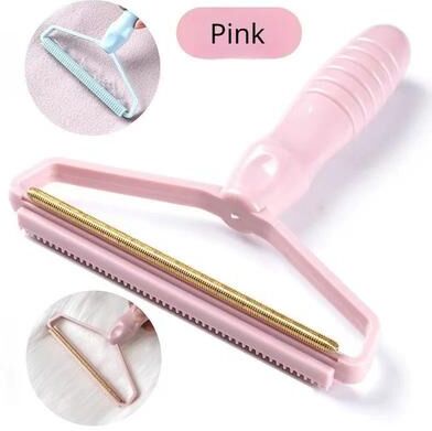 Uplift Picks Portable Silicone Pet Hair Remover Brush For Clothes And Furniture pink