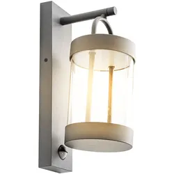 LED Wandlampe Außenleuchte Fassadenlampe anthrazit Laterne Haustürleuchte, Aluminium, 1x LED warmweiß, HxBxD 33x18,5x12,5 cm