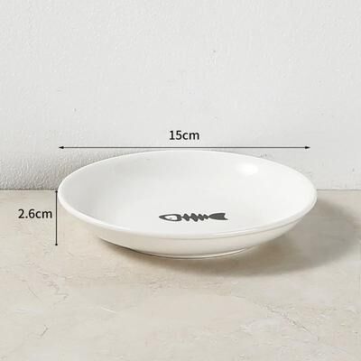Uplift Picks Whisker Friendly Ceramic Cat Bowl With Anti Tip Stand d