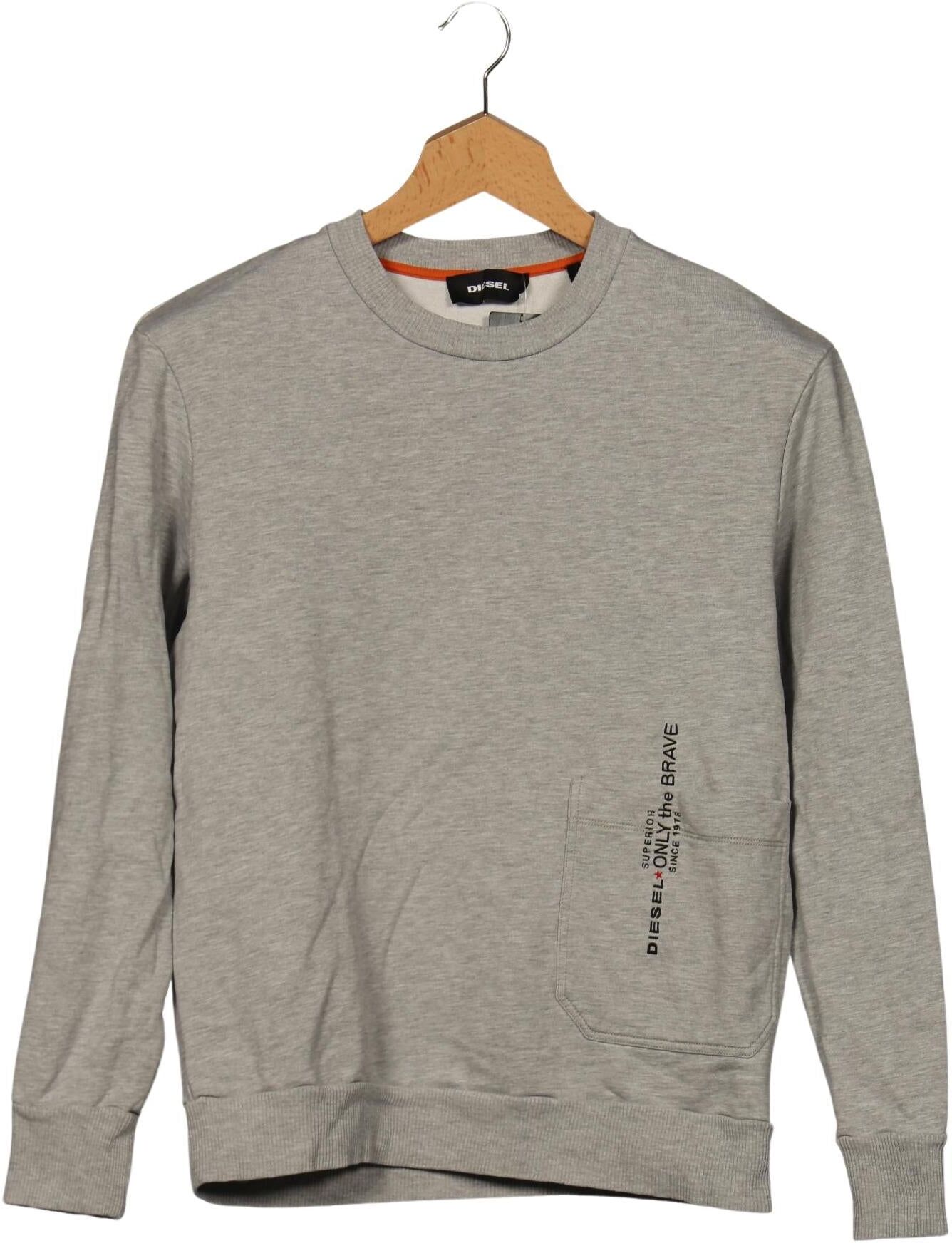 Diesel Herren Sweater, Grau, Gr. M, Baumwolle - Second Hand