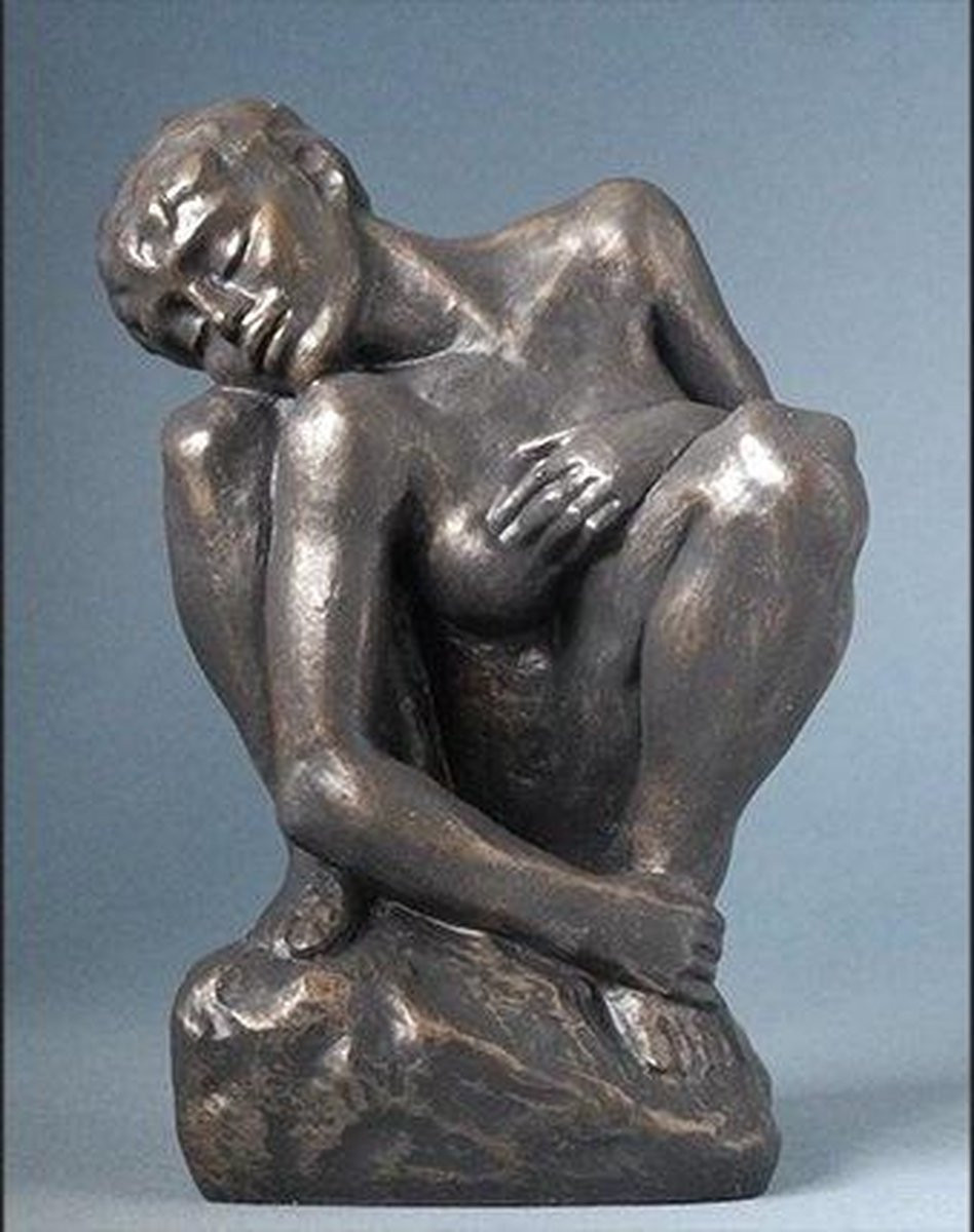 Auguste Rodin La Femme accroupie decoratief beeldje voor op tafel, 12 cm