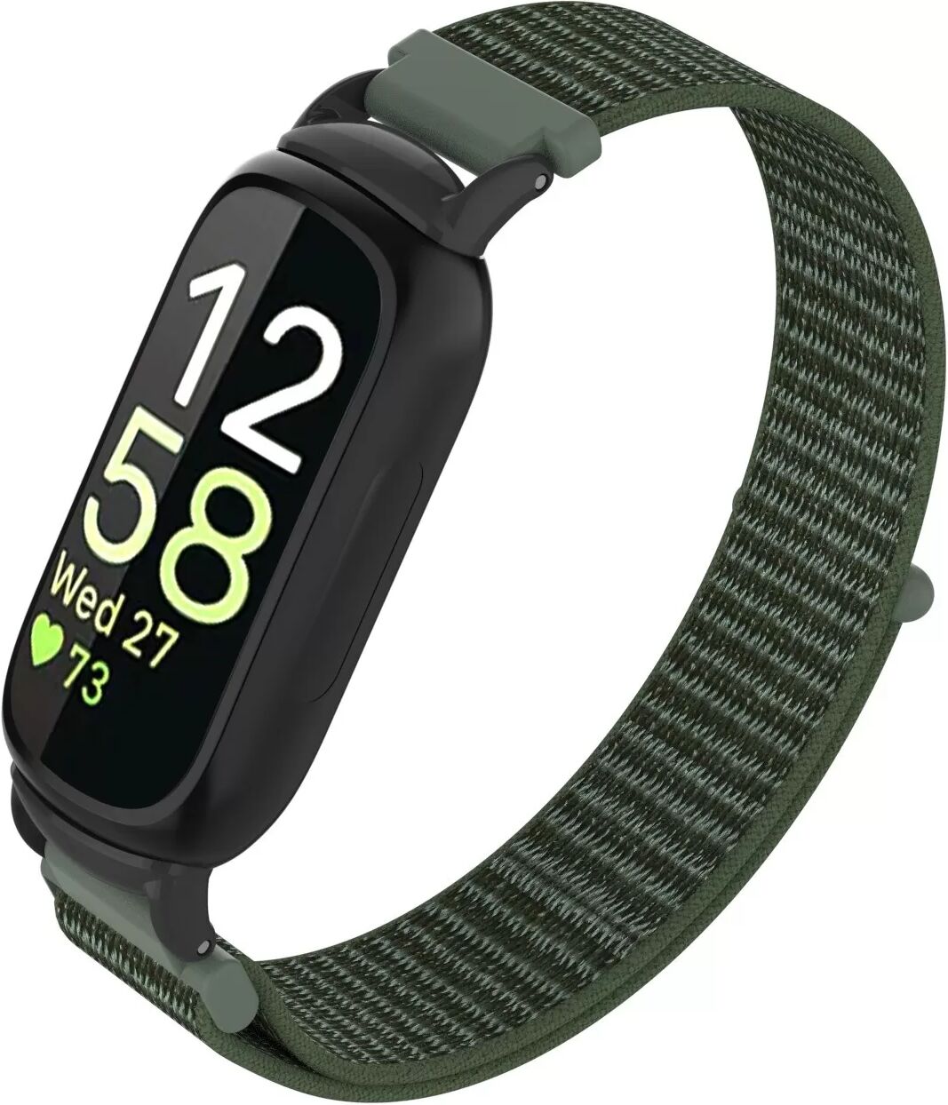 INF Nylon Loop Klettband kompatibel mit Fitbit Inspire 3 Grün