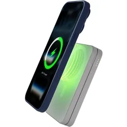 dbramante1928 rechargePowerBank8KWL3in1Qi1.3WHT (8000 mAh, 20 W), Powerbank, Weiss, Silber