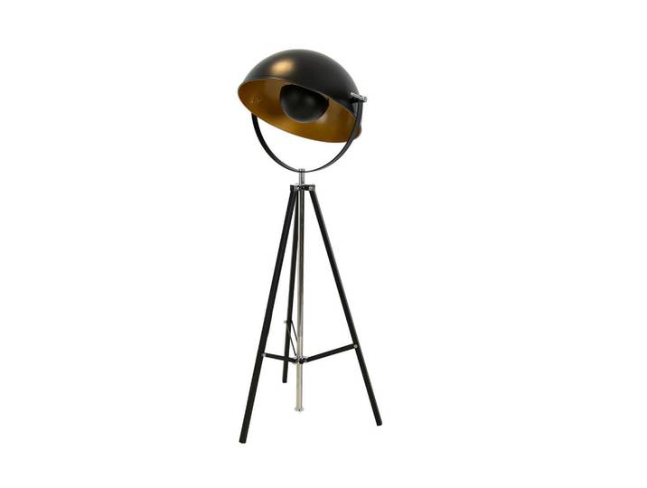 The Lumine Stehleuchte Angel Cerdá 8105, schwarz und goldfarben, Schwarz, Metall, Beton Optik, Freiform, E27, 61x171x57 cm, Lampen & Leuchten, Innenbeleuchtung, Stehlampen