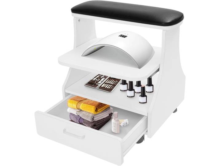 Repose-pieds pour pédicure avec roulettes, tabouret pour les pieds avec roulettes, support pour les pieds pour pédicure, capacité de charge de 50 kg, idéal pour les salons de beauté
