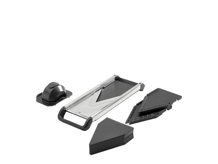 WMF Gemüsehobel Top Tools, Edelstahlfarben, Metall, 12.5x37 cm, mit Fingerschutz, Küchenzubehör, Küchenhelfer, Küchenhobel