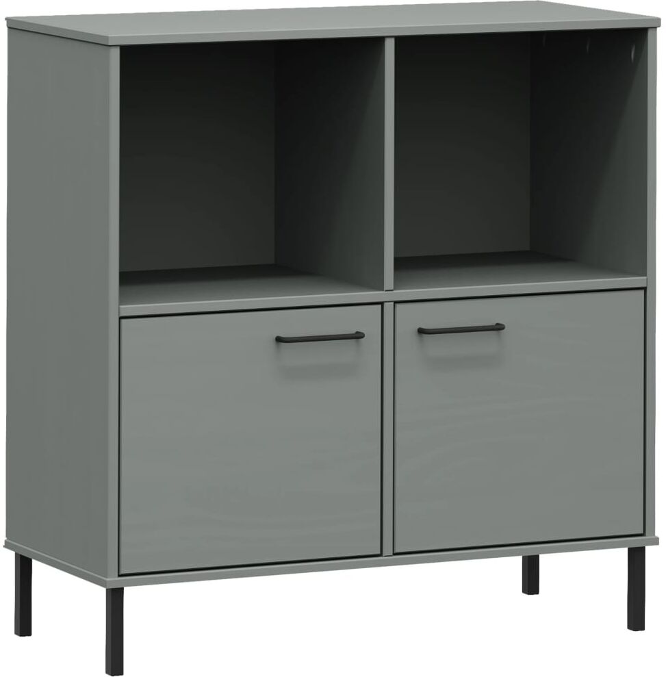vidaXL Bibliothèque avec pieds en métal Gris 90x35x90,5 cm Bois OSLO