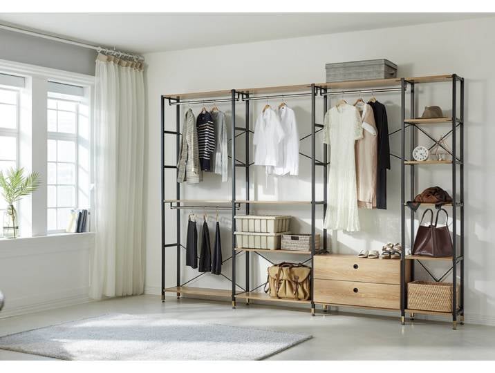 Möbilia Regal-Set aus Akazie 292,5x210 cm