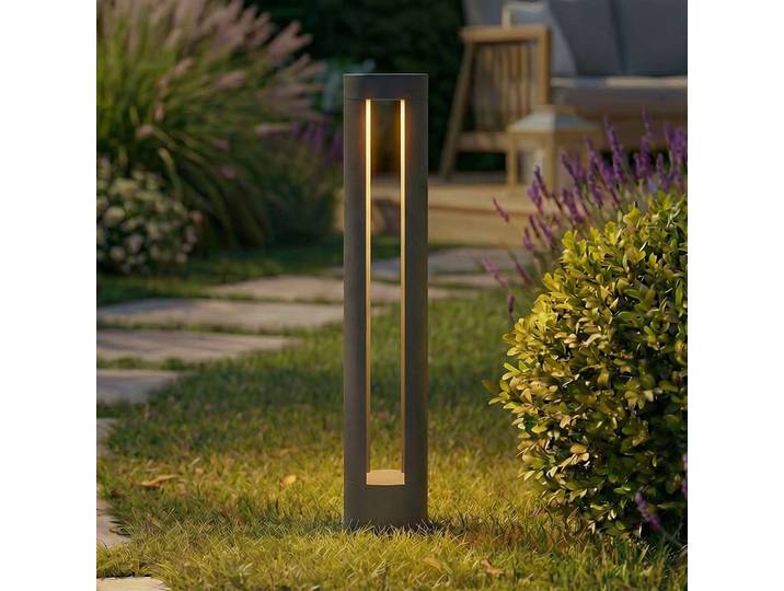 Bornes lumineuses LED Soriq, hauteur 75 cm, anthracite, IP54 - Lindby - Terrasse - Moderne - Aluminium - À ampoule unique