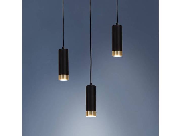 Plafonnier Fridu 3 ampoules 48 x 150 x 9cm Noir Fer verni GU10