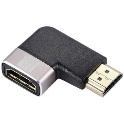 SpeaKa Professional SP-11302008 HDMI Adapter [1x HDMI-Stecker - 1x HDMI-Buchse] Schwarz, Silber UHD 8K @ 60 Hz, UHD 4K @ 120H