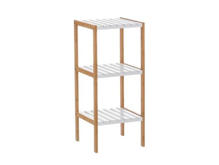 Étagère de rangement - JUANIO - JUANIO - 3 étagères - Bambou/MDF - naturel/blanc