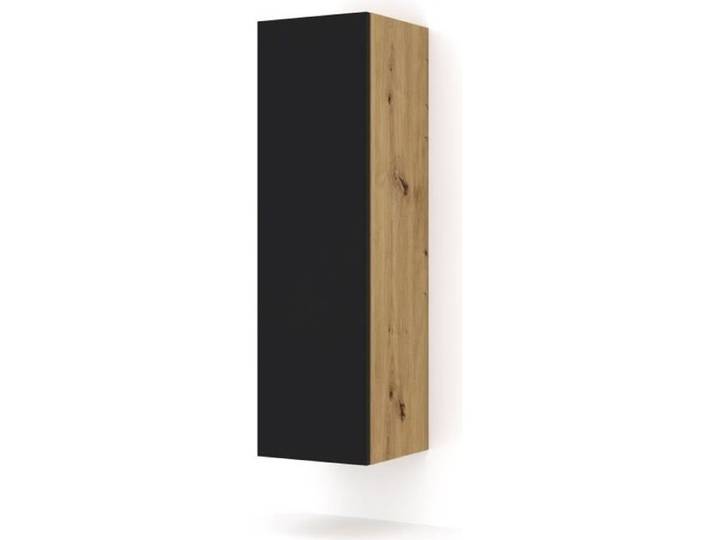 Armoire murale DUO 120 cm chêne artisan noir mat