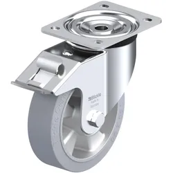 Blickle, Möbelrollen, 318246 L-ALEV 160K-FI-SG Lenkrolle mit Feststeller Rad-Durchmesser 160 mm