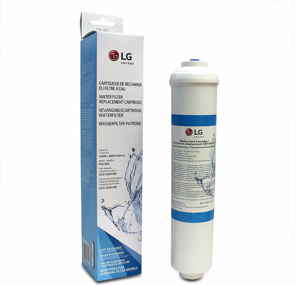 LG Koelkastfilter 5231JA2010B, 5231JA2010C, 3890JC2990A, FSS-002 Waterfilter met veiligheidsklemmen
