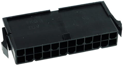 Phobya ATX Power Connector 24Pin Buchse inkl. 24 Pins - Black