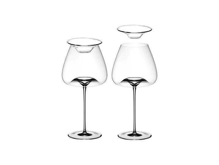 Rotweinglas ZIEHER Weingläser + Deckel Vision Balanced 850 ml 2er Set transparent , bunt (transparent), 2 tlg., Glas, Trinkgefäße, Rotweinglas