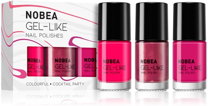 NOBEA Day-to-Day 3-Piece Gel-like Nail Polish set nail polish set Cocktail Party