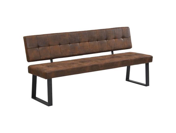 Livetastic Sitzbank, Braun, Metall, 4-Sitzer, 180x85x56 cm, Esszimmer, Bänke, Sitzbänke