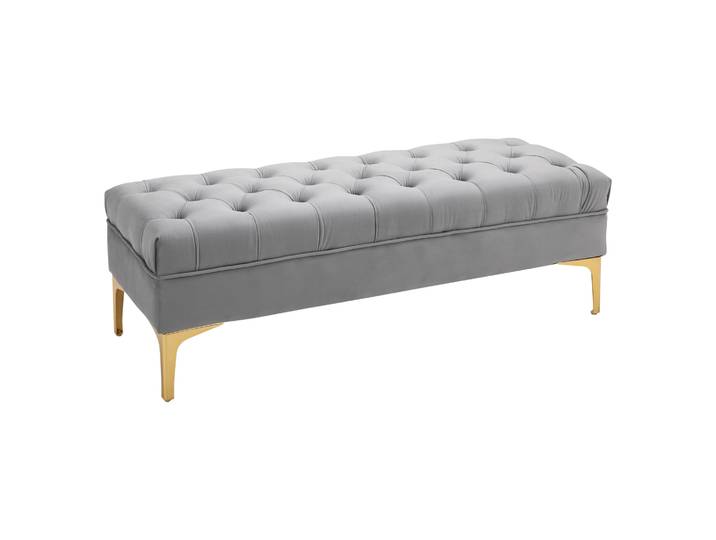 Banc de chevet Homcom avec siège rembourré et pieds en métal, banc de chambre pour entrée