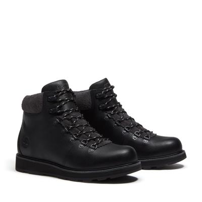 Wanderschuh TIMBERLAND "BRITTON MILLS - MID LACE WATER", Herren, Gr. 41,5, schwarz full g, Leder, Schuhe Wanderschuh, Winterstiefel, wasserdicht, Winterschuhe