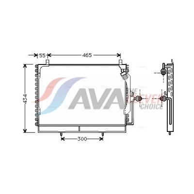 AVA CLEVER CHOICE Kondensator, Klimaanlage MS5161 für Mercedes