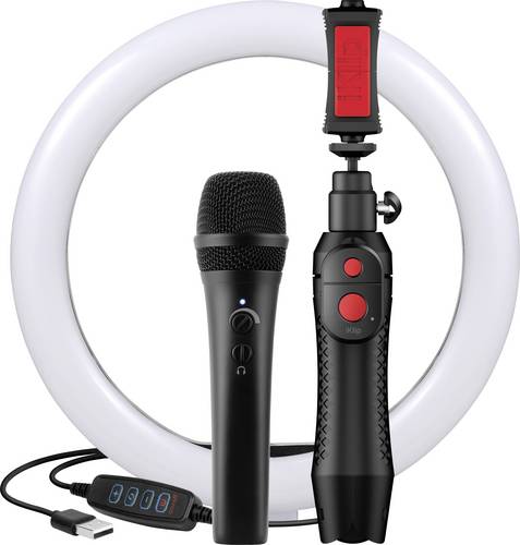 IK Multimedia Hand Handymikrofon iRig Video Creator HD Bundle Übertragungsart (Details):Kabelgebunden inkl. Klammer, inkl. Stativ