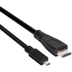 club3D HDMI Anschlusskabel HDMI-Micro-D Stecker, HDMI-A Stecker 1.00 m Schwarz CAC-1351 4K UHD HDMI-Kabel