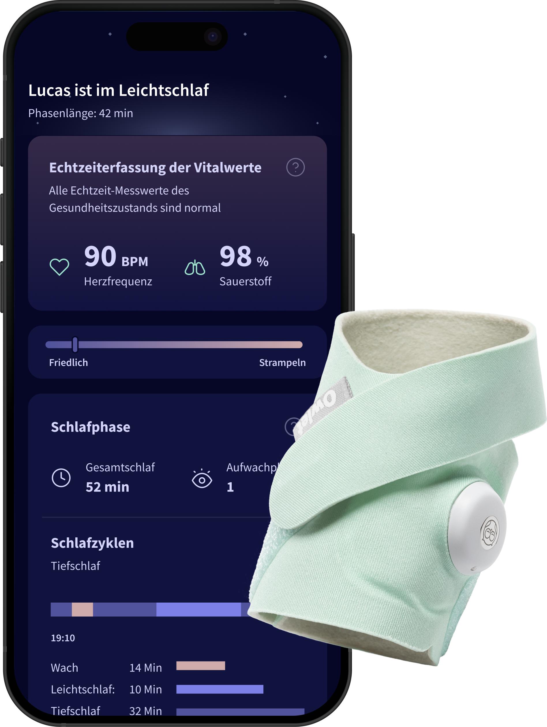Owlet Dream Sock, Farbe:mint