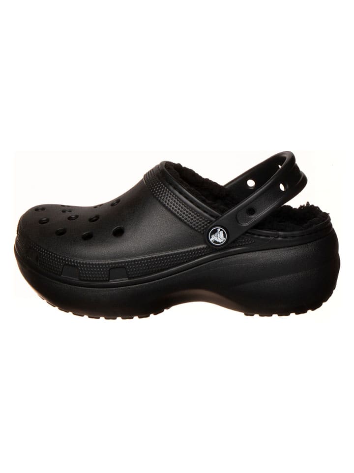 Crocs Clogs "Baya Platform Lined" in Schwarz - 36/37