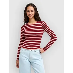 RVCA Bambi Stripe T-Shirt brick red Gr. S