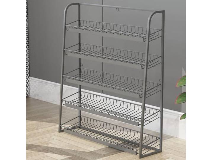Snack-Organizer, 5-stufiges Snack-Regal for Geschäfte, Einzelhandelsdisplay(Grey,60x15x67cm)