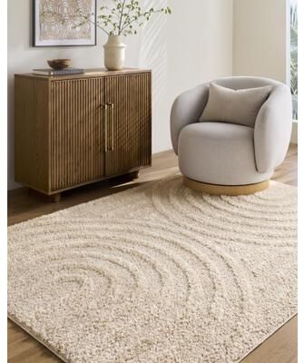 Livabliss Rodos Mod Neutral Rainbow Plush Area Rug