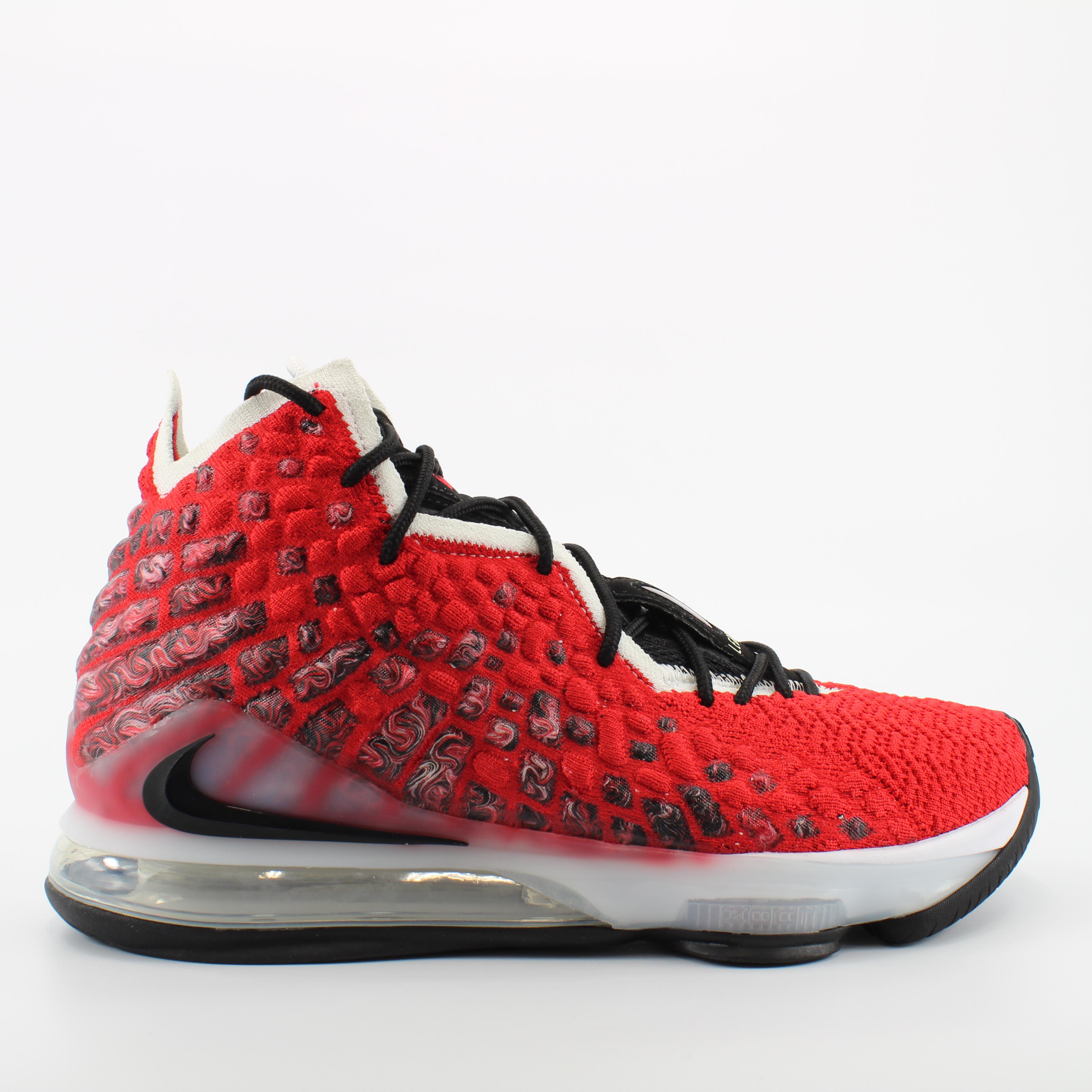 Nike Lebron XVII Rood Textiel Heren Trainers BQ3177 601