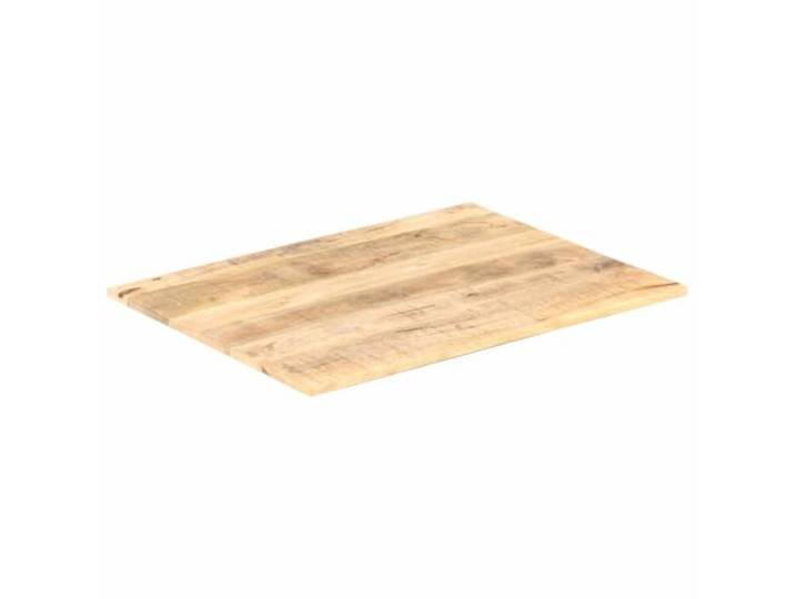 Tischplatte Massivholz Mango 15-16 mm 80x60 cm Rohholz Industrial Tropisches Hartholz, rustikales Aussehen, leicht zu reinigen, universell für Häuser und Gewerbe