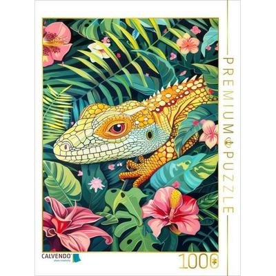 CALVENDO Puzzle Dschungeltiere Pop-Art | 1000 Teile Lege-Größe 64x48cm Foto-Puzzle für glückliche Stunden