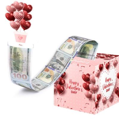 Cash Box For Valentine Day, Mothers Day, Birthday Present, Surprise Gift For Girlfriend, Mom, Friends, Employees b
